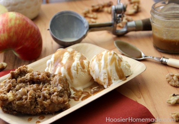 Caramel Apple Nut Crumble | Perfect for Fall Baking | Recipe on HoosierHomemade.com