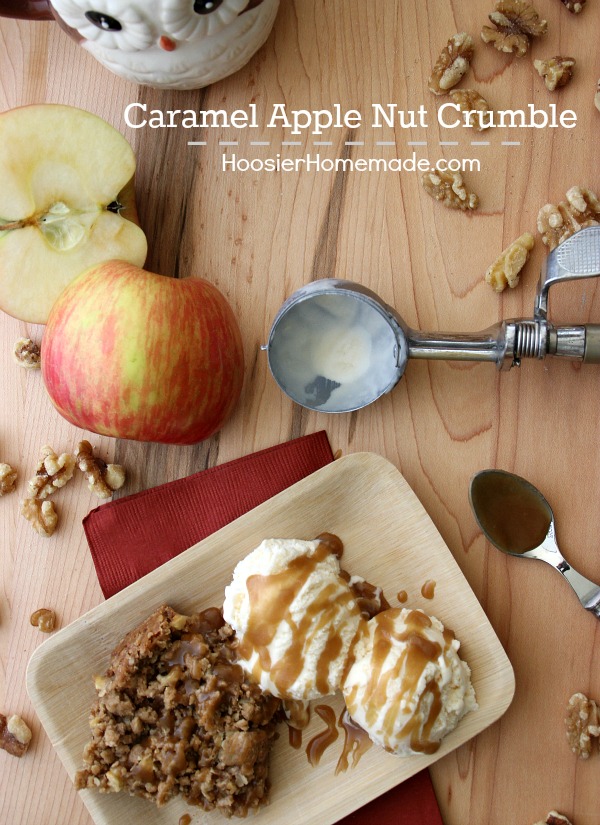 Caramel Apple Nut Crumble | Perfect for Fall Baking | Recipe on HoosierHomemade.com