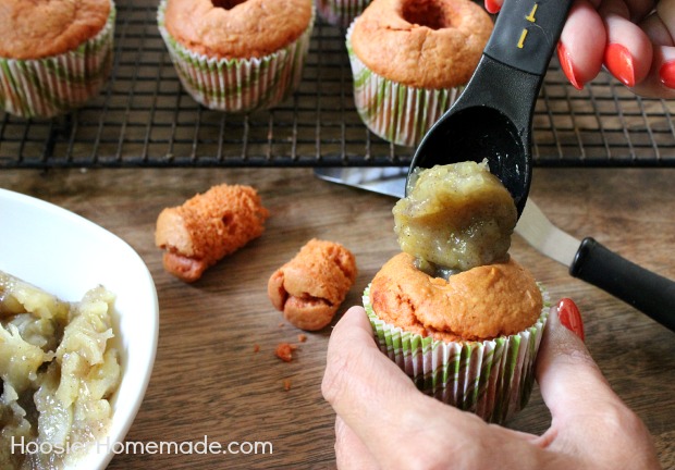 Caramel Apple Cupcakes :: Recipe on HoosierHomemade.com 
