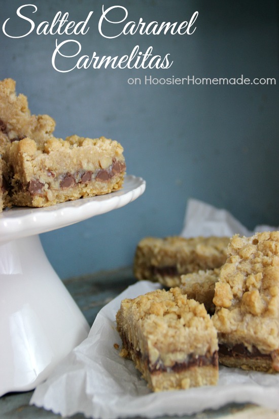 Salted Caramel Carmelitas | Recipe on HoosierHomemade.com