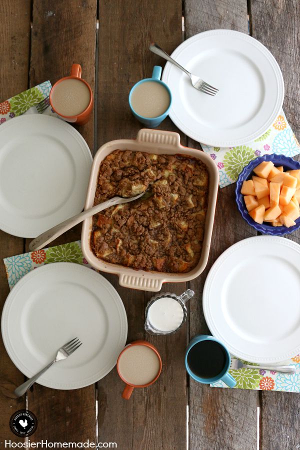 The creamy flavor of caramel - the goodness of a comforting breakfast casserole - and the crunchy topping like apple crisp - come together in this amazing Caramel Macchiato French Toast Breakfast Casserole! Visit our 100 Days of Homemade Holiday Inspiration for more recipes, decorating ideas, crafts, homemade gift ideas and much more!