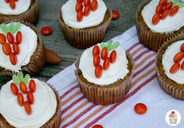 Carrot Cake Cupcakes :: Recipe on HoosierHomemade.com