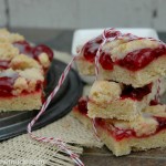 Cherry Almond Bars Recipe :: HoosierHomemade.com