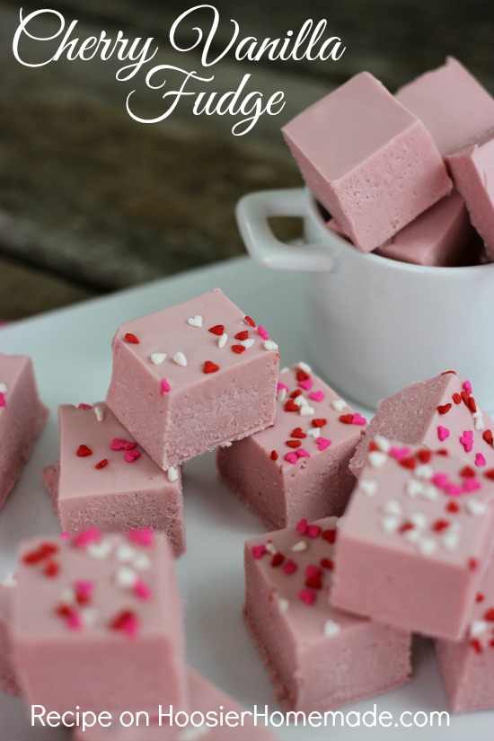 Cherry Vanilla Fudge | Recipe on HoosierHomemade.com