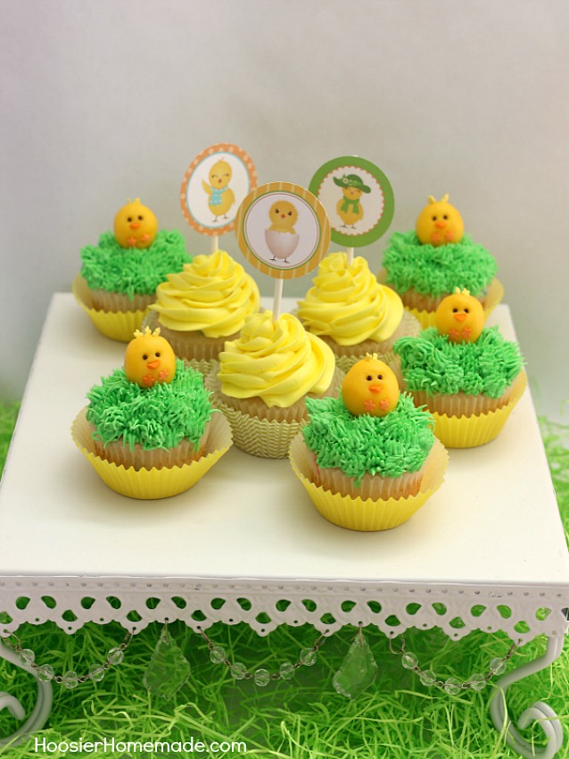 Grab the kids! It's time to make these adorable Chick Cupcakes! The chicks are made with Candy Clay - which is ONLY 2 ingredients! Step by step photos included!