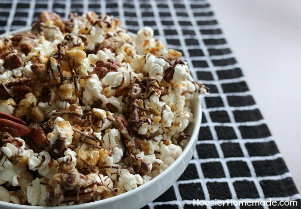 Chocolate Caramel Nut Popcorn