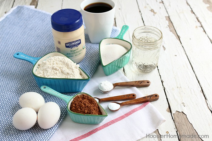 Chocolate Cupcakes Ingredients using Hellmann's Organic Mayonnaise