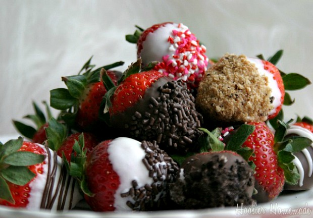 Gourmet Chocolate Dipped Strawberries | Recipe on HoosierHomemade.com