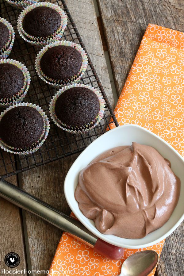 This 3 ingredient Chocolate Mousse Cupcake Filling is perfect for any occasion! Delicious in any flavor cupcake and super easy to make! Click on the Photo for the Cupcake Filling Recipe!