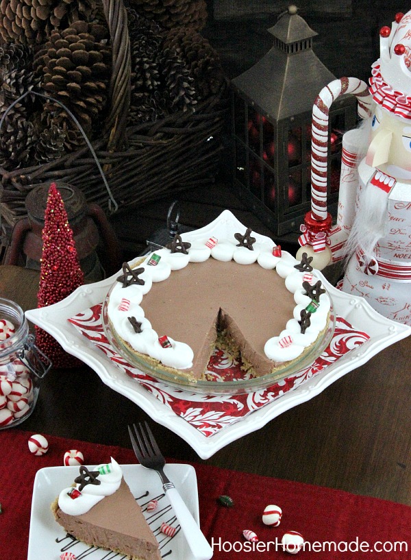 Chocolate Peppermint Pie | Recipe on HoosierHomemade.com