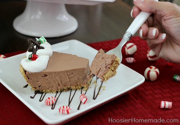 Chocolate Peppermint Pie | Recipe on HoosierHomemade.com