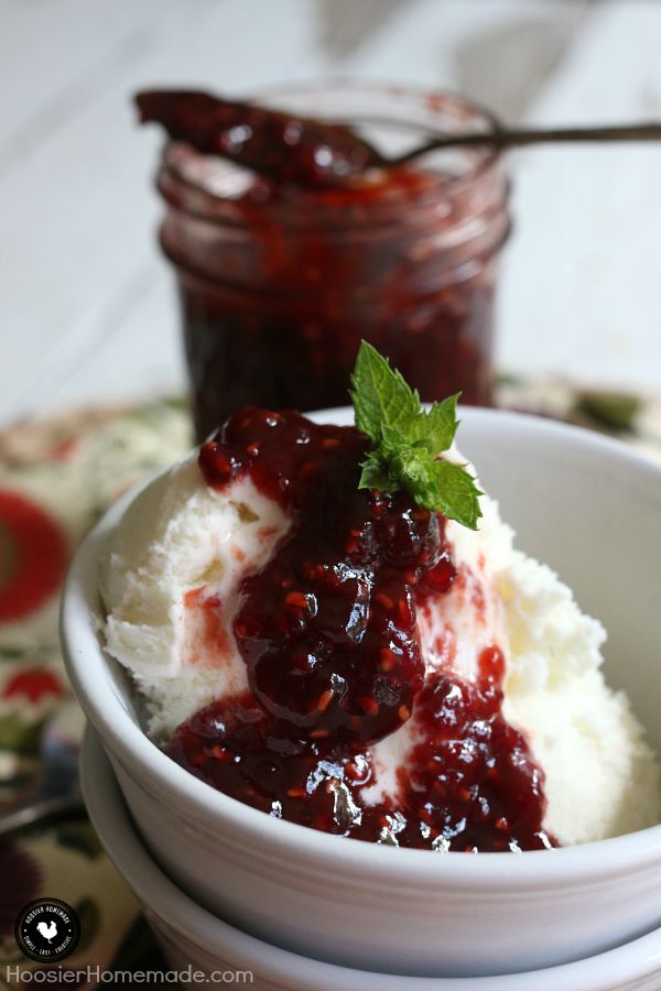 With only 5 ingredients, you can make your own Chocolate Raspberry Sauce. Delicious on Ice Cream, but also perfect for baking, filling cupcakes, over fruit and more! Click on the Photo for the Recipe and to learn more about Canning!