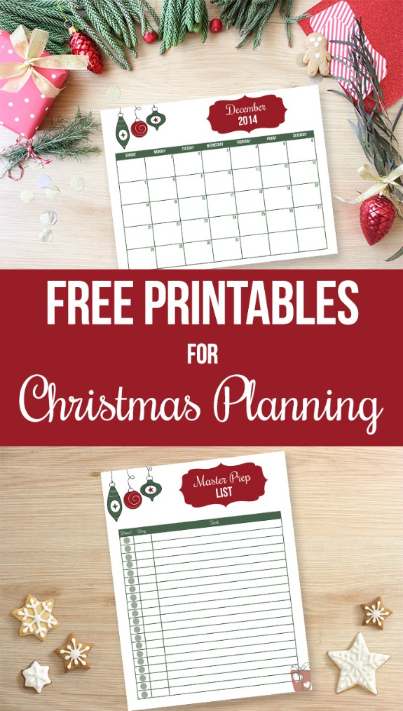 Get ready for the busy holiday season with these FREE Printables - Calendar and a Master To Do List! Pin to your Organizing Board!