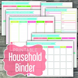 Organizing, Cleaning and Home Management Printables