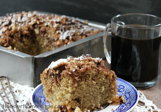 Cinnamon Pecan Coffee Cake :: Recipe on HoosierHomemade.com
