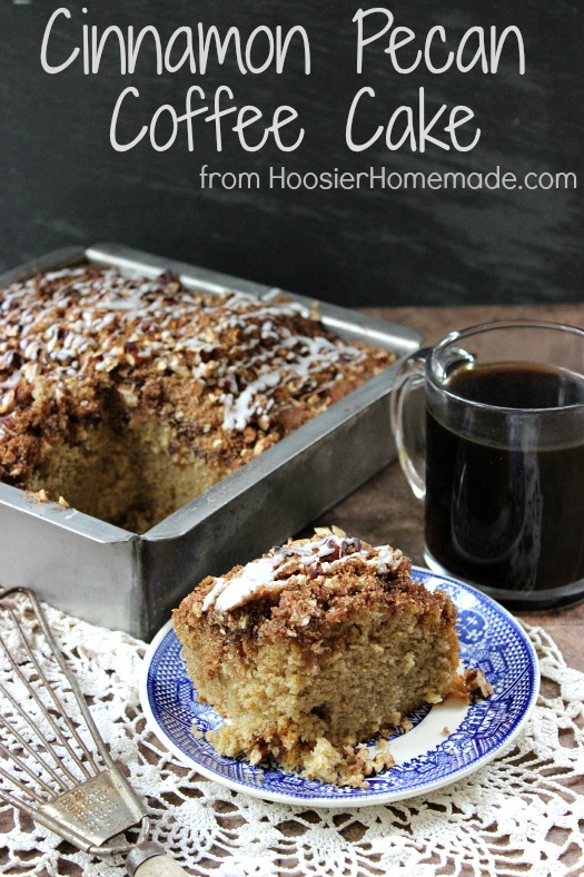 Cinnamon Pecan Coffee Cake :: Recipe on HoosierHomemade.com