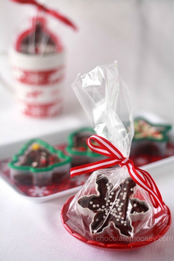 Christmas Fudge Recipe | A perfect Holiday gift, this fudge is given right in a cookie cutter | 100 Days of Homemade Holiday Inspiration on HoosierHomemade.com
