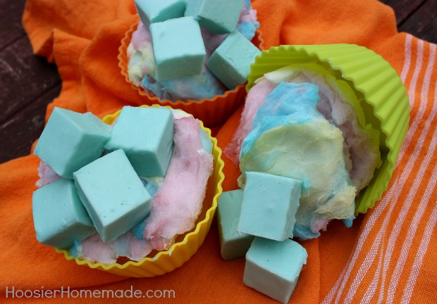 Cotton Candy Fudge :: Recipe on HoosierHomemade.com