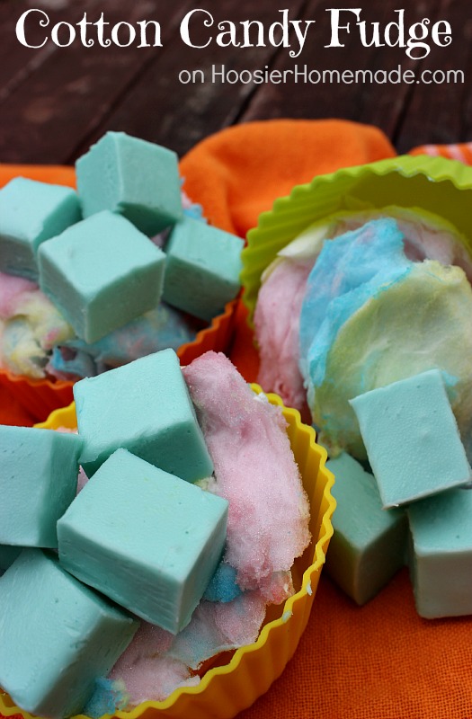 Cotton Candy Fudge :: Recipe on HoosierHomemade.com