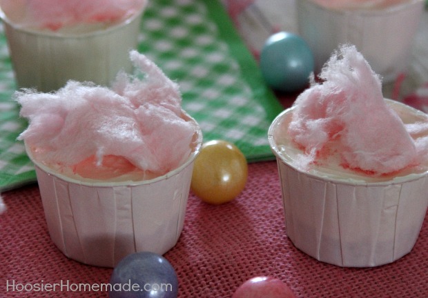 Cotton Candy No Bake Mini Cheesecakes | Recipe on HoosierHomemade.com