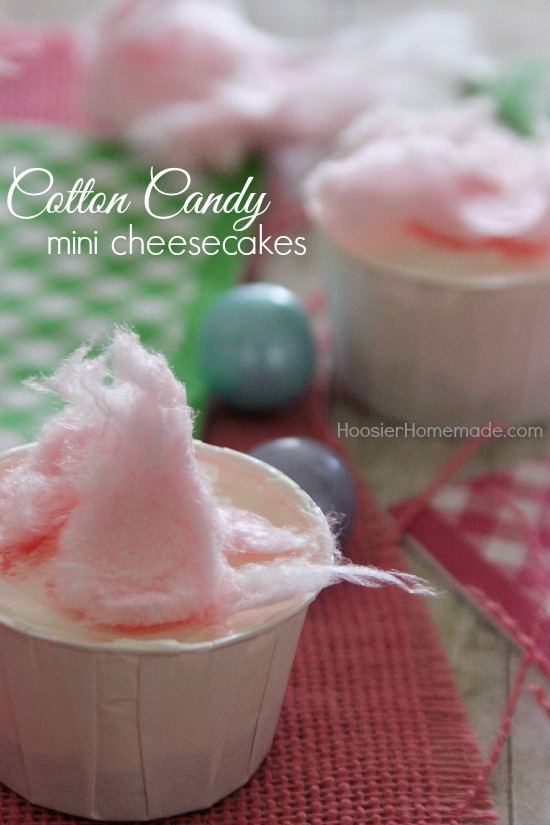 Cotton Candy No Bake Mini Cheesecake | Recipe on HoosierHomemade.com