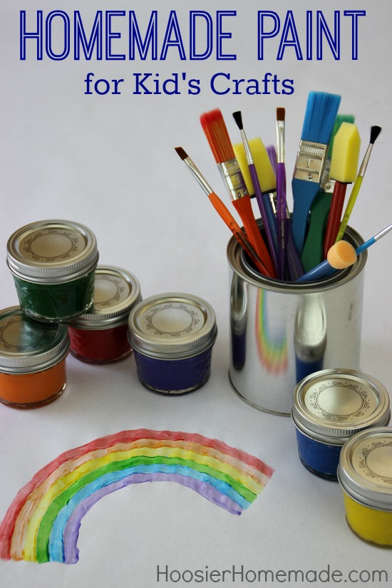 Homemade Paint for Kid's Crafts | from HoosierHomemade.com