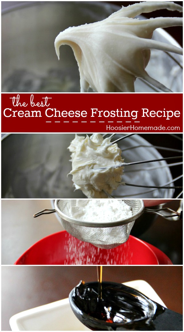 You are only 3 ingredients away from the best Cream Cheese Frosting Recipe you will ever make! Let's go! Pin to your Recipe Board!