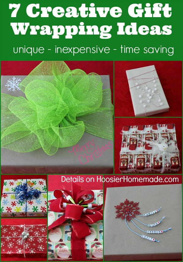 Creative Gift Wrapping Ideas on HoosierHomemade.,com