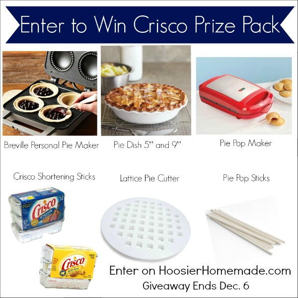 Enter to win Crisco Prize Pack on HoosierHomemade.com