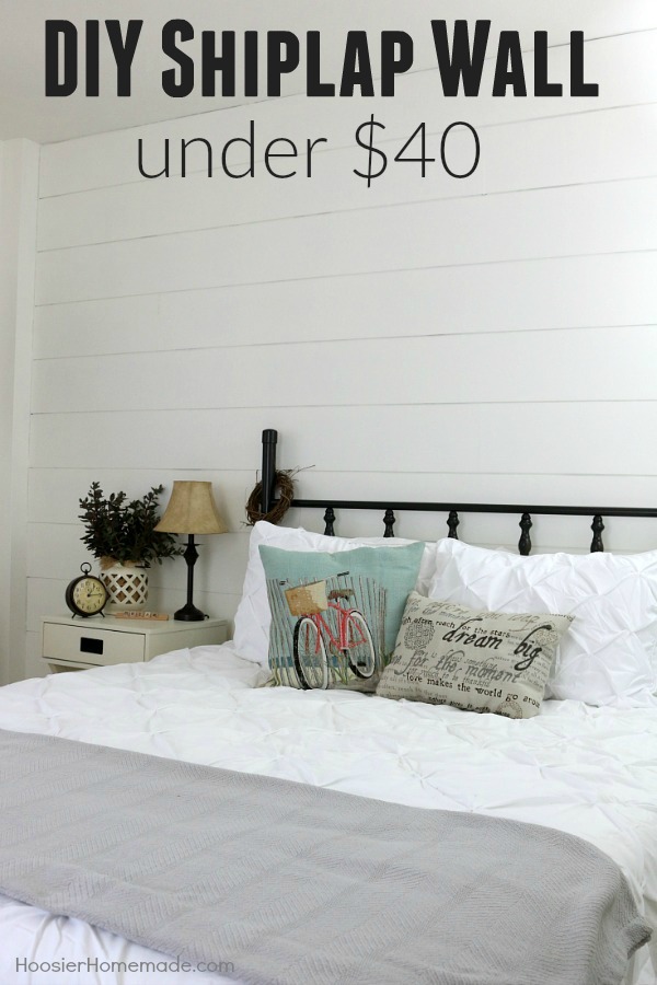 Yes, you can add a shiplap wall to your room in a weekend and for less than $40. See how it's done! Easy to follow step-by-step directions.