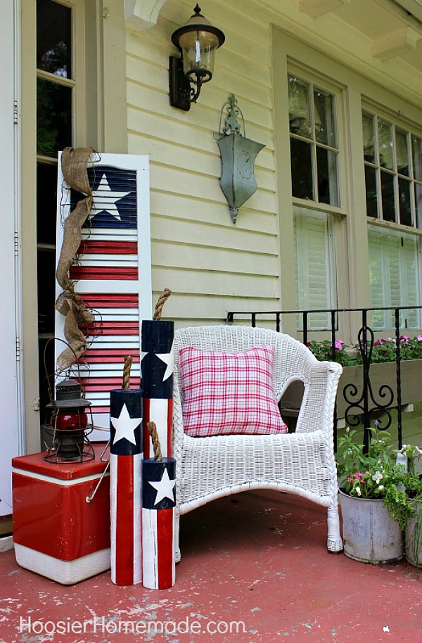 Learn how to make these FUN Wooden Firecrackers and decorate your front porch or home! Your 4th of July Decorating will never be the same! 