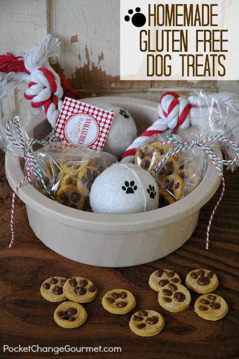 Gluten Free Dog Treats: 100 Days of Homemade Holiday Inspiration on HoosierHomemade.com