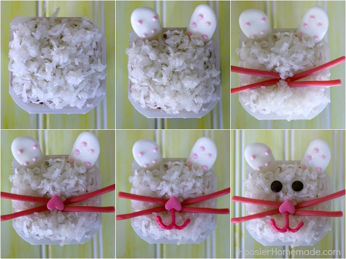 Easter Bunny Snacks - let the kids have fun and create these adorable Easter Bunny Treats. Simple, easy to find ingredients! Pin to your Easter Board!