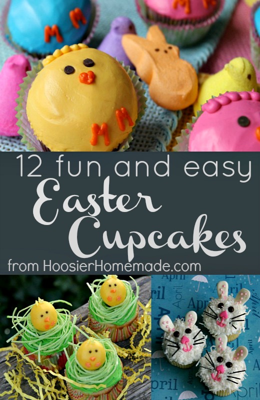 12 Easter Cupcakes :: HoosierHomemade.com