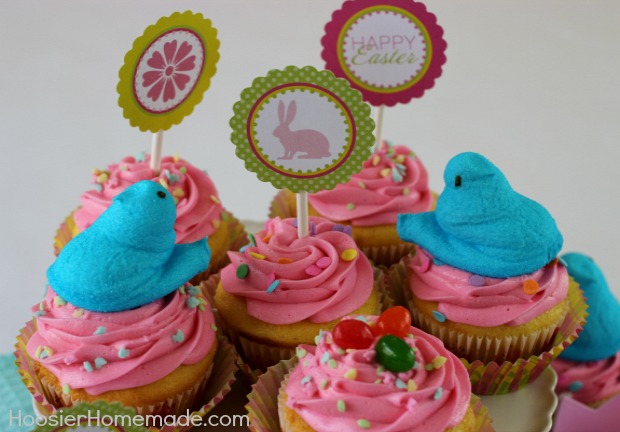Easter Cupcakes | Jelly Bean Surprise | Recipe on HoosierHomemade.com
