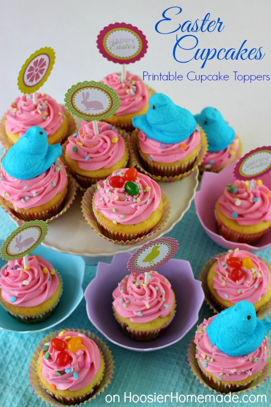 Easter Cupcakes | Jelly Bean Surprise | Recipe on HoosierHomemade.com
