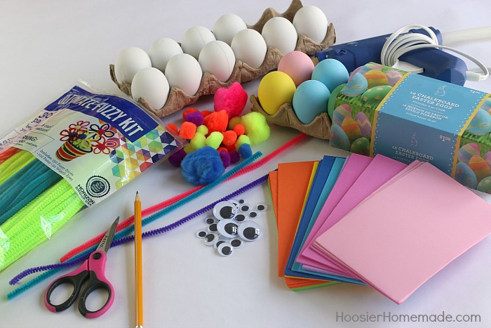 Supplies to make Easter Egg Crafts for Kids
