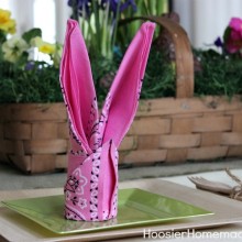 How to Fold a Bunny Napkin :: Instructions on HoosierHomemade.com