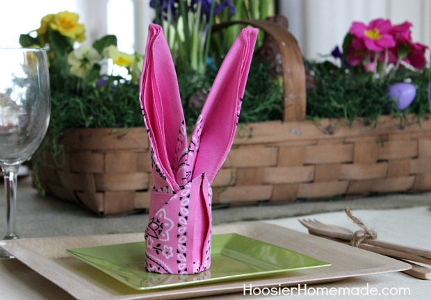 How to Fold a Bunny Napkin :: Instructions on HoosierHomemade.com