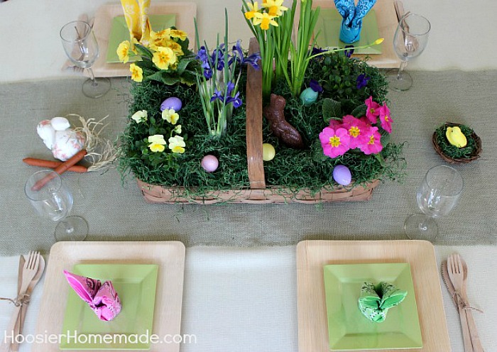 Easter Flower Basket Centerpiece