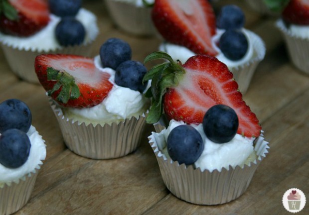 Easy Berry Mini Cheescakes :: Recipe on HoosierHomemade.com