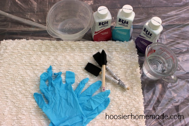 Easy Brush Dyed Pillow Supplies :: Hoosier Homemade