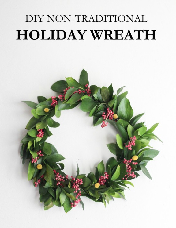 Easy Christmas Wreath: 100 Days of Homemade Holiday Inspiration on HoosierHomemade.com