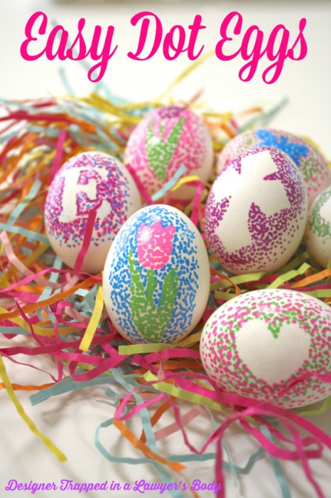 Easy Dot Decorated Eggs