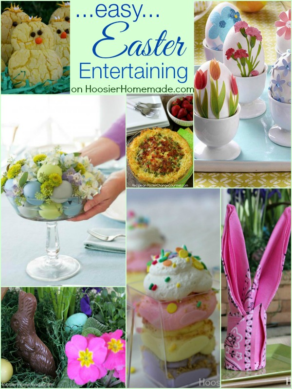 Easy Easter Entertaining Ideas: Recipes, Desserts, Decorated Eggs, Baskets, Centerpieces and More | on HoosierHomemade.com