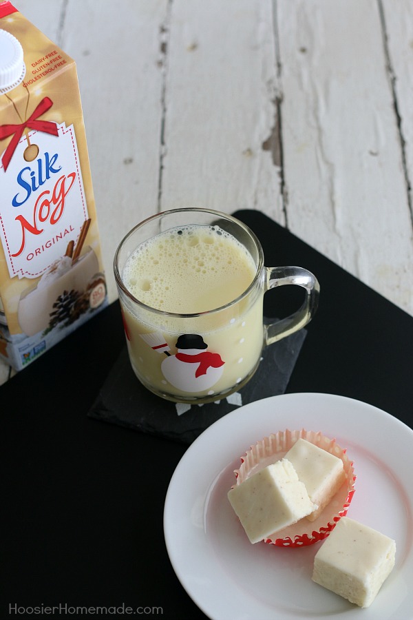 Eggnog Fudge made with Silk Nog