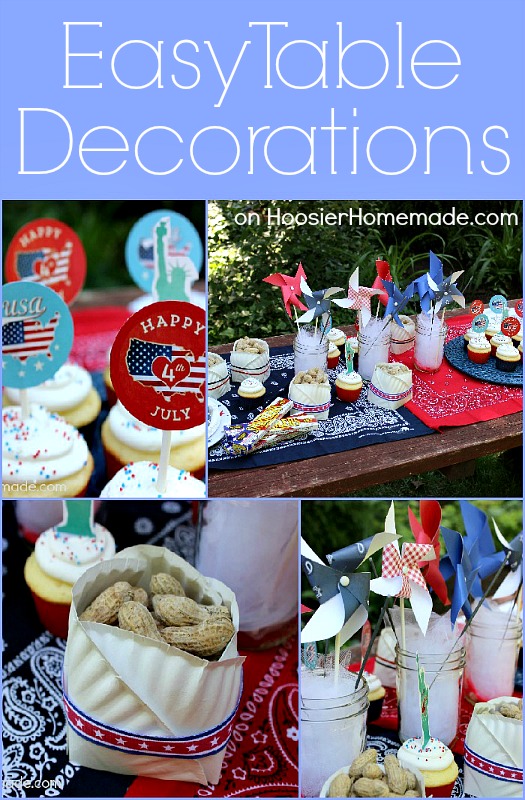 Easy Table Decorations : Summer Entertaining :: on HoosierHomemade.com