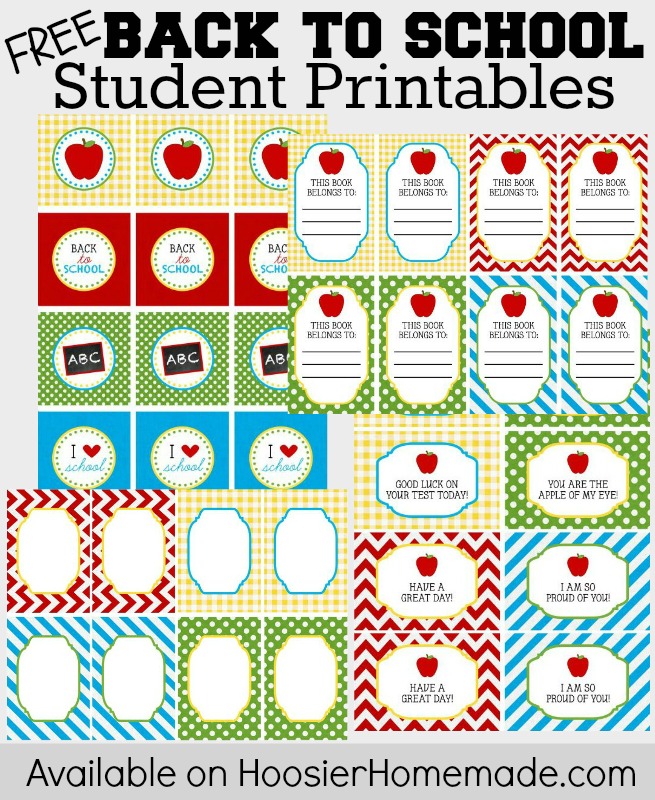 Back to School Printables Hoosier Homemade