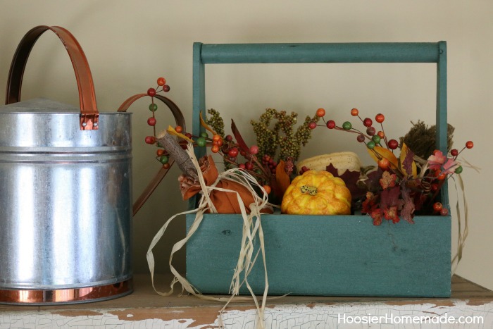 FALL DECORATING: HOOSIER CABINET -- Touches of Autumn in this EASY Fall Decor! 