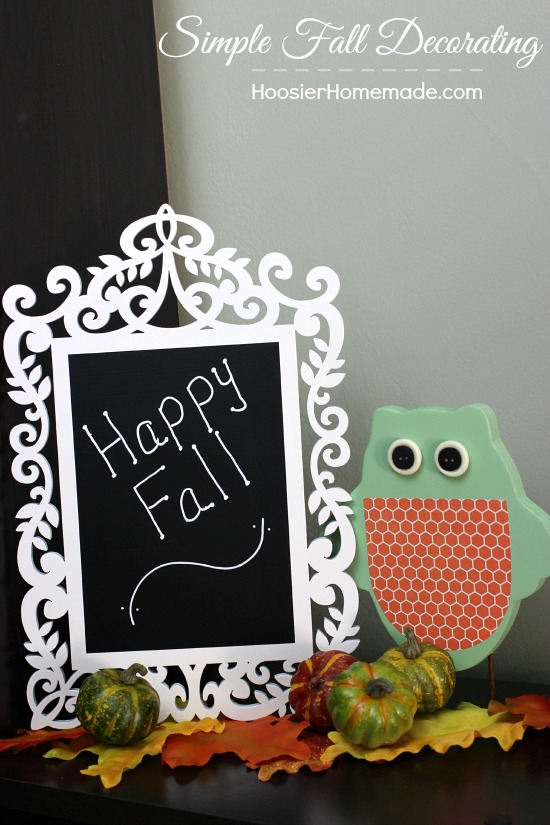 Simple Fall Decorating | on HoosierHomemade.com